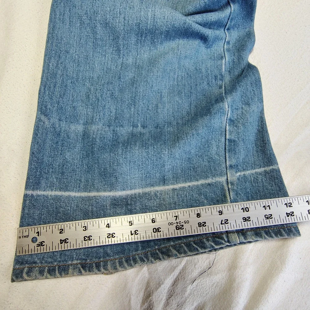 H.A.S.H. Jeans Wide Leg Flare Women 31x36 Blue Vintage High Rise Light Wash - Picture 15 of 16